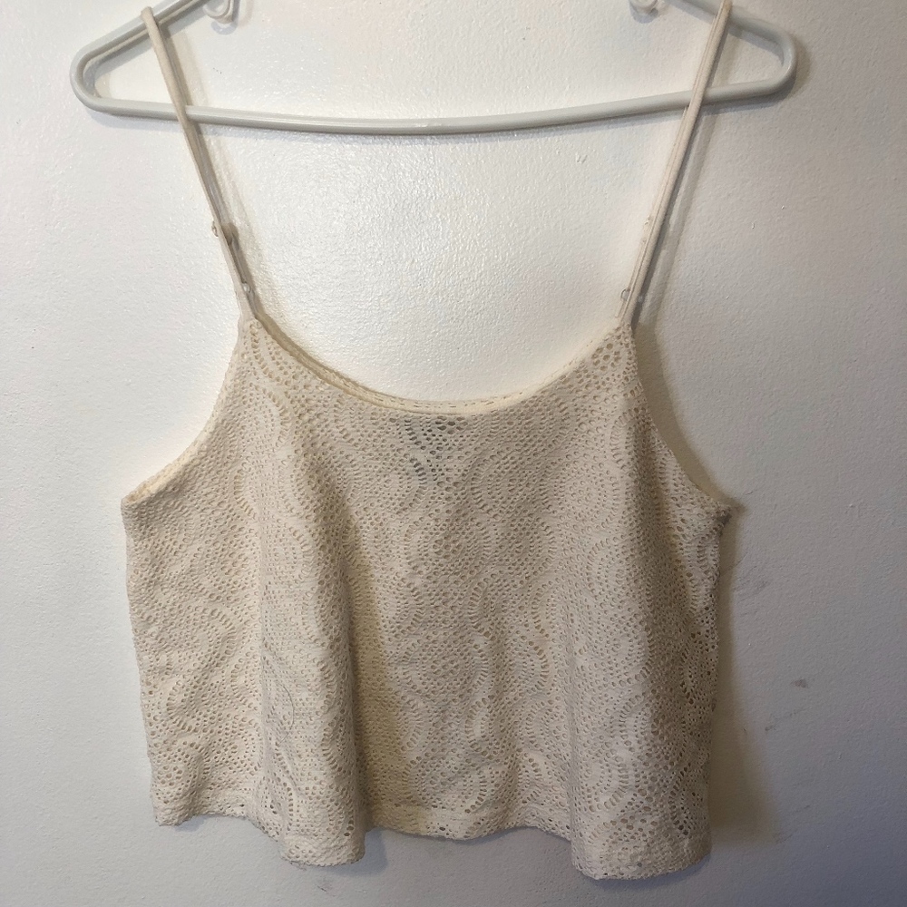 Cropped crocheted cami